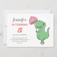 T-rex Ride Unicle Cute Dinosaur Girls Birthday