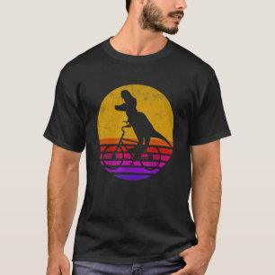 T Rex Riding A Bike Trex Dinosaur Bicycle Rider Shirt