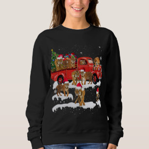 T-rex Riding Red Lastbil Julgran Tro Sant T Shirt