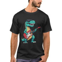 T-Rex Rock 'n' Roll T-Shirt | Tecknad Dinosaurie