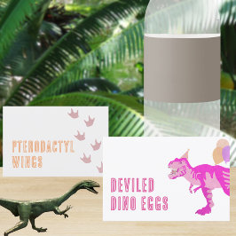 T-Rex Rosa DIY Folat Dinosaur Food Tält Card