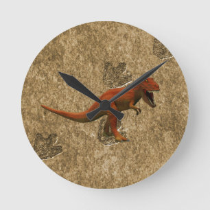 T Rex Rund Klocka