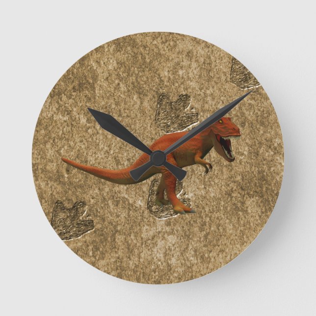 T Rex Rund Klocka (Framsida)