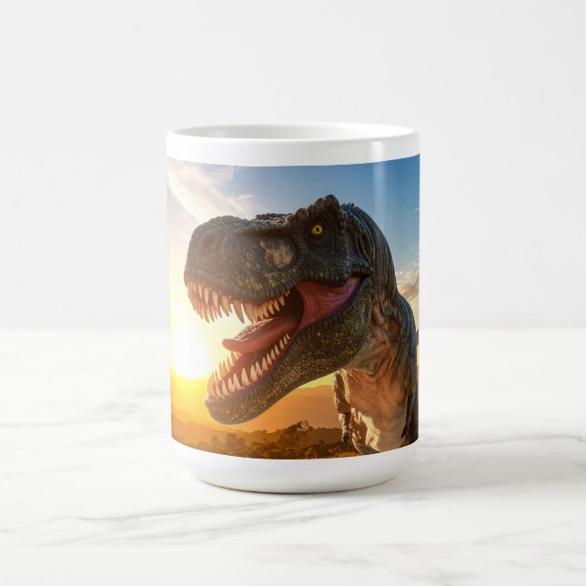 T-Rex rytande design Kaffemugg (Center)
