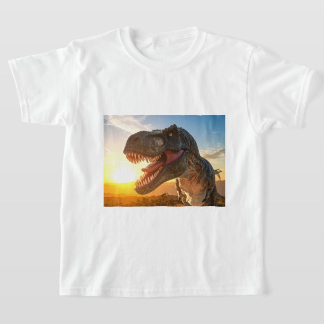 T-Rex rytande design T Shirt (Laydown)
