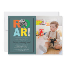 T-Rex rytande | Dinosaurie födelsedagsfest foto in
