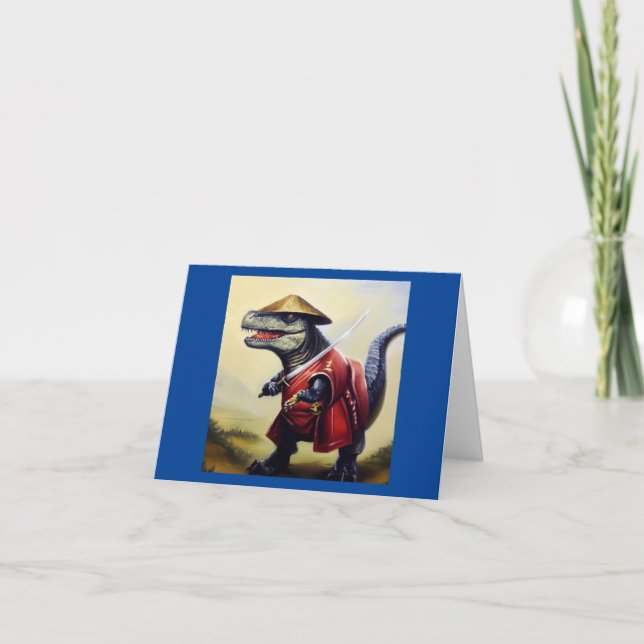 T Rex Samurai Kort (Framsida)