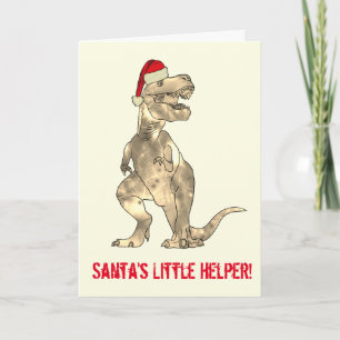 T-Rex Santa-citat Kort