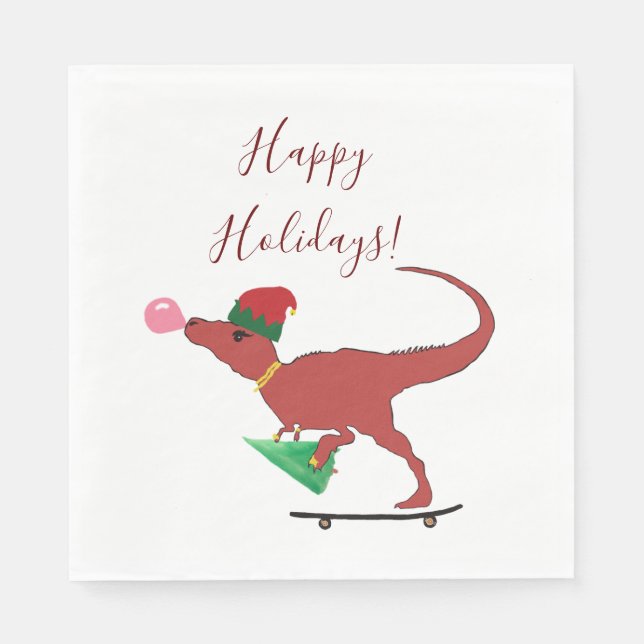 T-rex Santa Pappersservett (Framsidan)