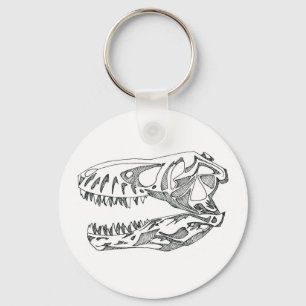 T-Rex skalle Keychain Nyckelring