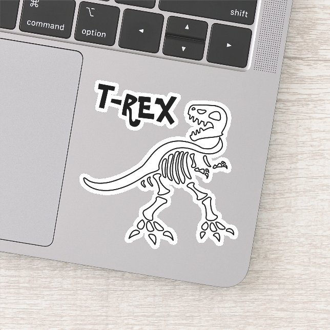 T-REX Skeleton Klistermärken (Detalj)