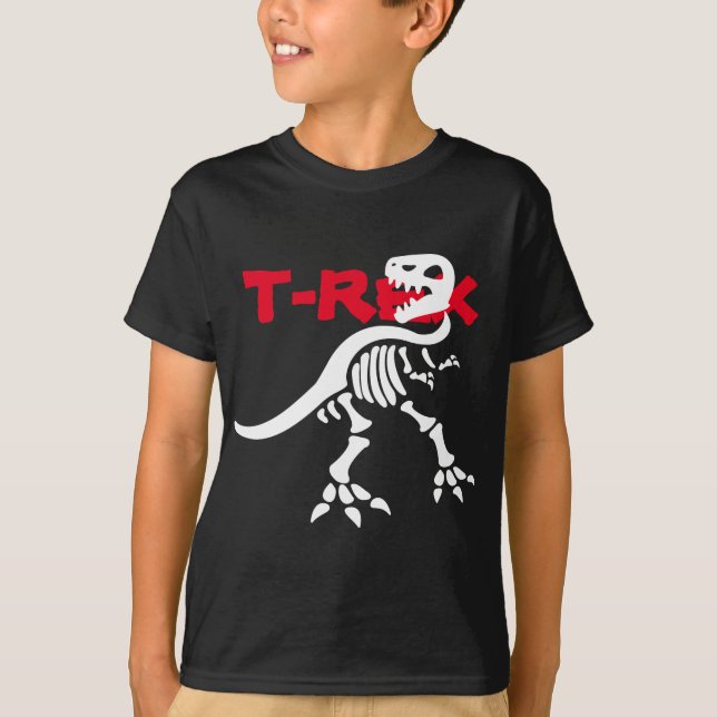 T-rex Skeleton T Shirt (Framsida)