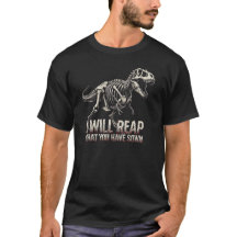 T-Rex-skelett Mörk Fantasy T-Shirt