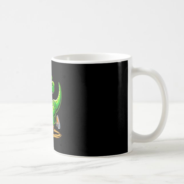 T-rex Skelett Spelare Dinosaurie  Kaffemugg (Höger)