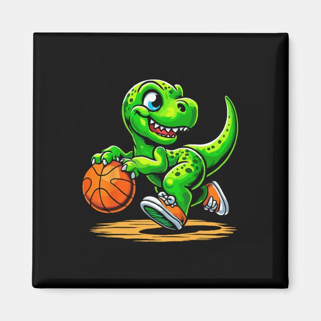 T-rex Skelett Spelare Dinosaurie  Magnet (Framsidan)