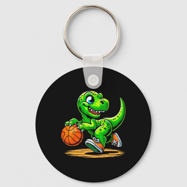 T-rex Skelett Spelare Dinosaurie  Nyckelring (Framsida)