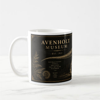 T-Rex-skelett Vintage-mugg från naturhistoriska mu Kaffemugg