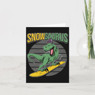T-rex Snowboarding Dinosaur Snowboard Kort