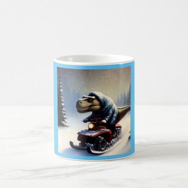 T Rex Snowmobil Kaffemugg (Center)