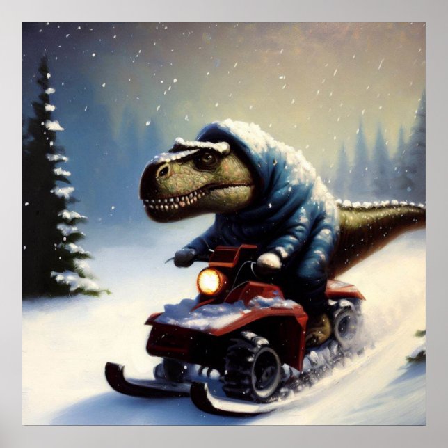 T Rex Snowmobil Poster (Framsidan)