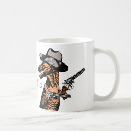 T-Rex som en Texas cowboy: En Tyrannosaurus Tex… Kaffemugg