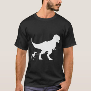 T-Rex som går en hund Rolig italiensk mops pappa T Shirt