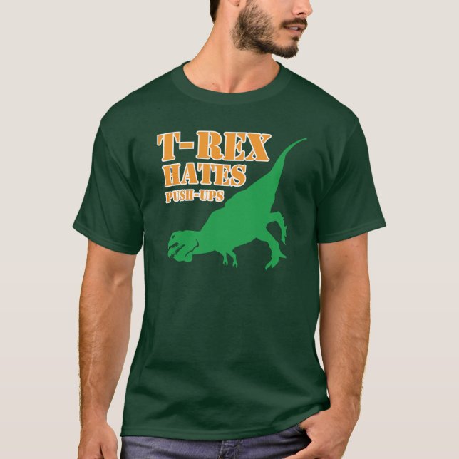 T-Rex som hat skjuter, Ups T-skjortan Tee (Framsida)