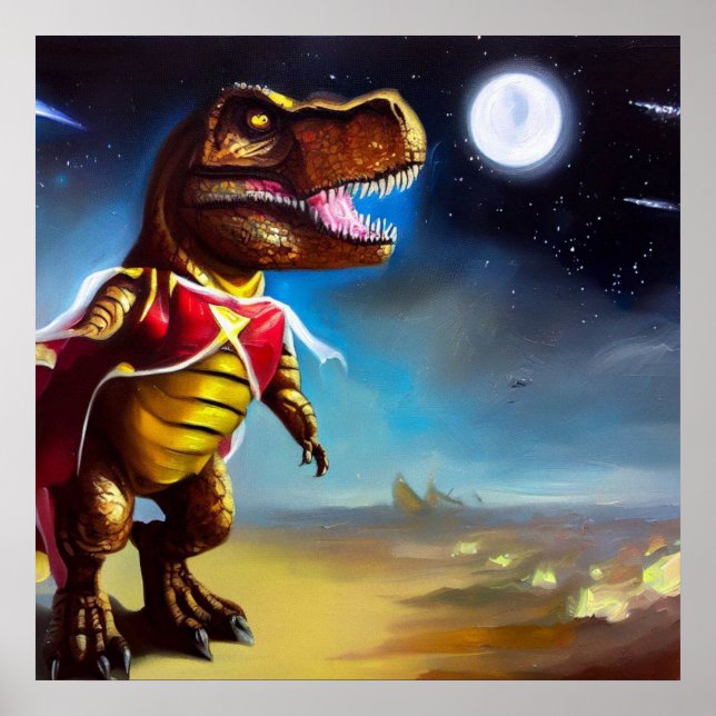 T Rex Space Opera Hero Poster (Framsidan)