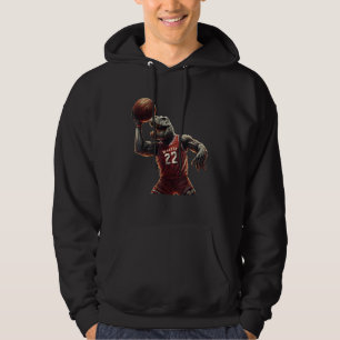 T Rex spelar Basket Tränare Dino Trex Rex Sport Hoodie