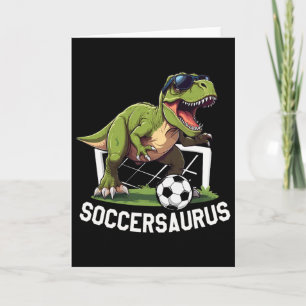 T-rex spelar fotboll Dinosaurie fotbollsspelare Kort