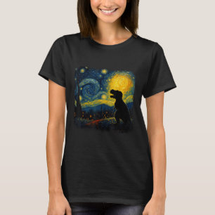 T Rex Starry Night Van Gogh Dinosaus Gifts Manar W Shirt