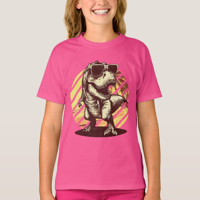 T-Rex Summer Vibes T Shirt (Framsida)