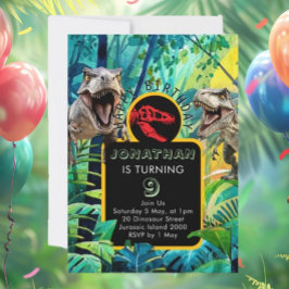 T-Rex-takulär födelsedag Inbjudningar