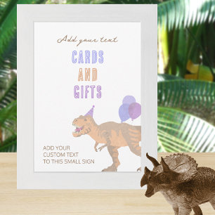 T-Rex Tan Dino 5 x 7 Porträtt-redigerbart signatur Inbjudningar