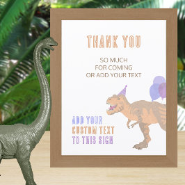 T-Rex Tan Dinosaur Birthday - fullständigt rediger