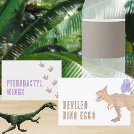 T-Rex Tan DIY Folat Dinosaur Food Tält Card