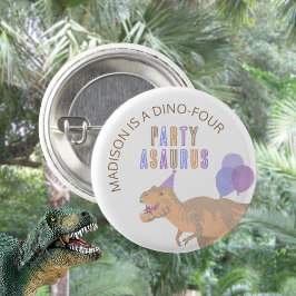 T-Rex Tan Party Asaurus Cute Dinosaur Birthday Knapp