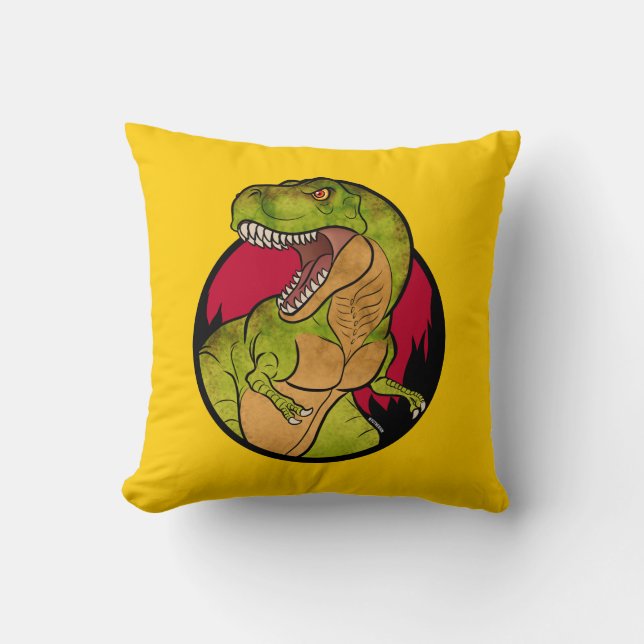 T-Rex tecknad Kudde (Framsida)