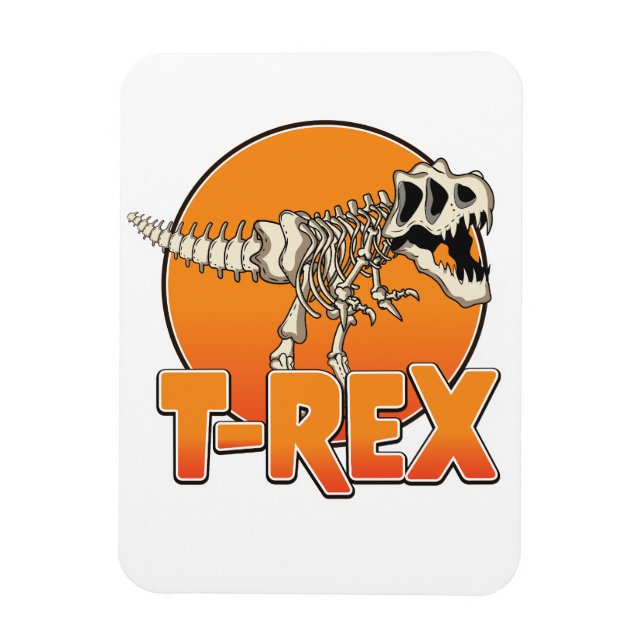 T-REX tecknad logotyp Magnet (Vertikal)