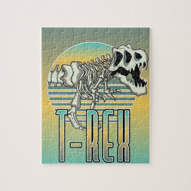 T-REX tecknad logotyp Pussel (Vertikal)