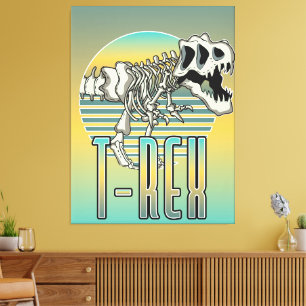 T-REX-tecknadens logotyp Canvastryck