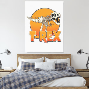 T-REX-tecknadens logotyp Canvastryck