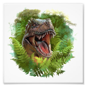 T-Rex-test ur busken Fototryck