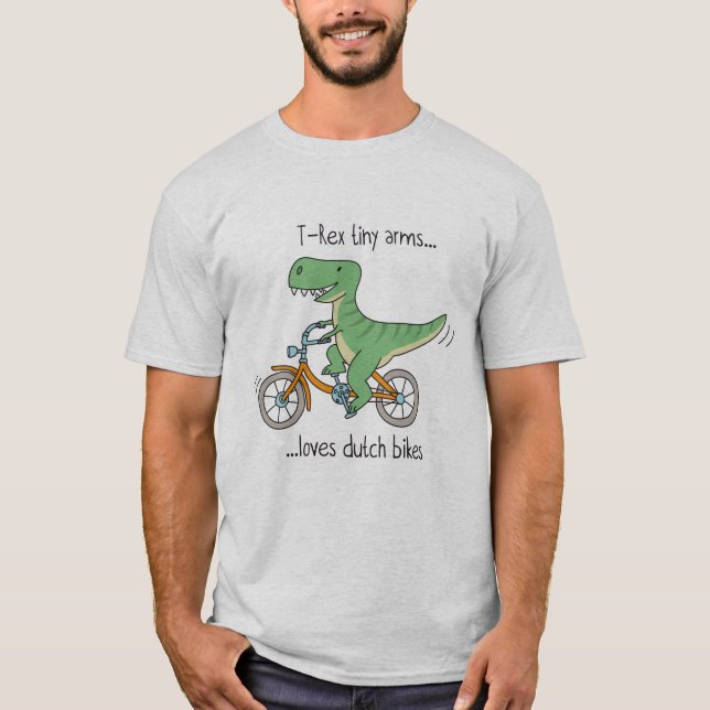T-Rex tiny arms loves dutch bikes T Shirt (Framsida)