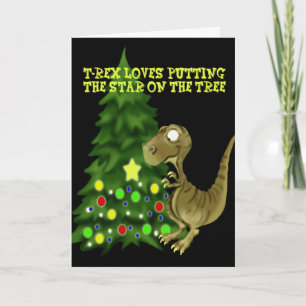 T-rex träd helgkort