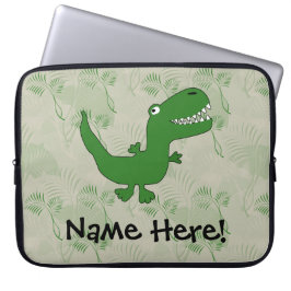 T-Rex Tyrannosaurus Rex Dinosaur Tecknad Kids Boys Laptop Sleeve
