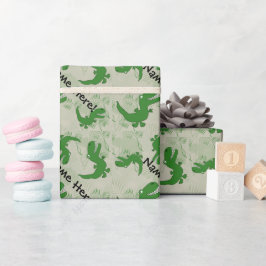 T-Rex Tyrannosaurus Rex Dinosaur Tecknad Kids Boys Presentpapper