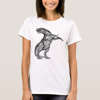 T Rex Tyrannosaurus Rex Spela upp Violin T-Shirt