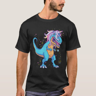 T Rex Tyrannosaurus with Unicorn horn with Magic W Shirt