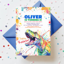 T-Rex Tyronasaurus Dinosaur Colorful Birthday
